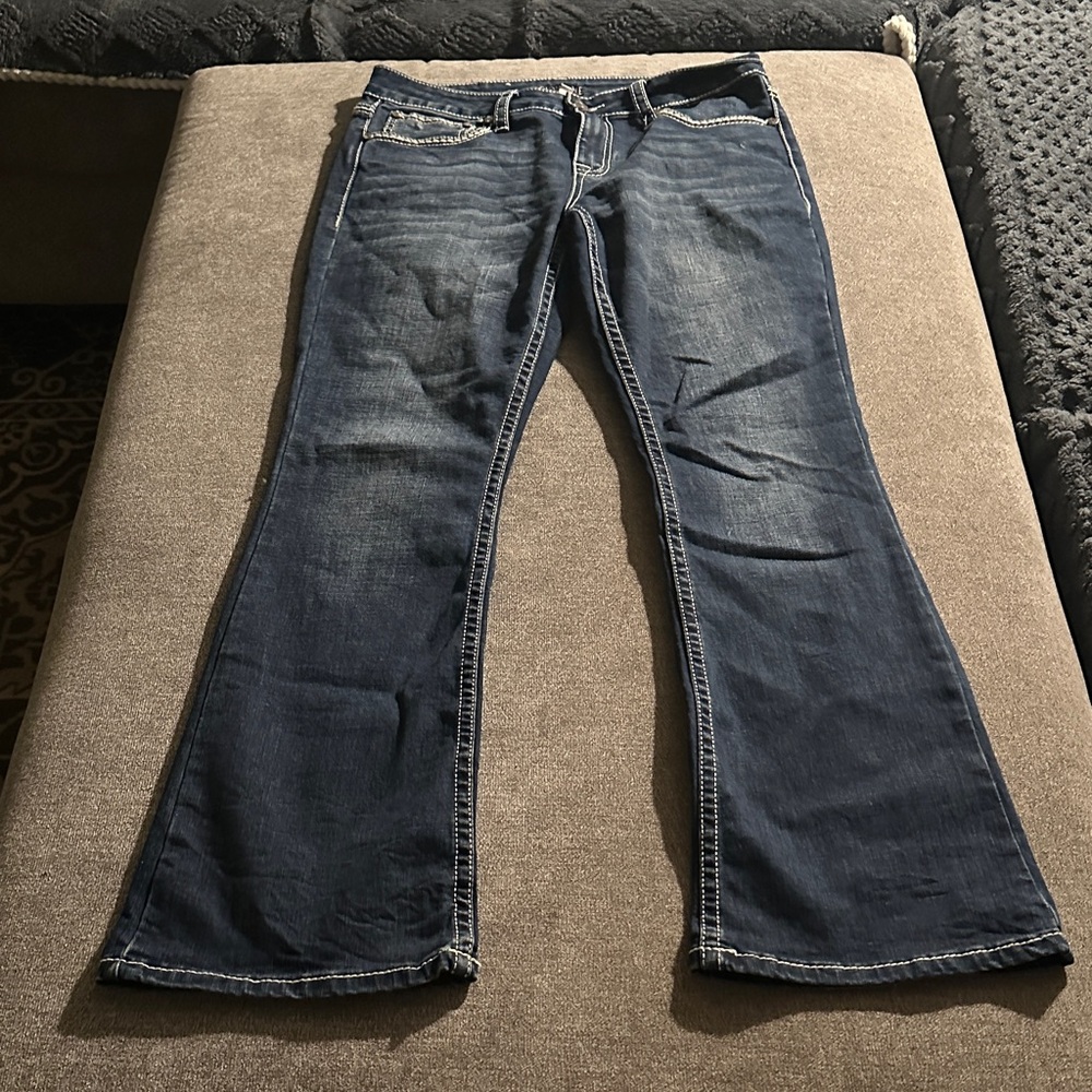 Shyanne Dark Blue Flare Jeans